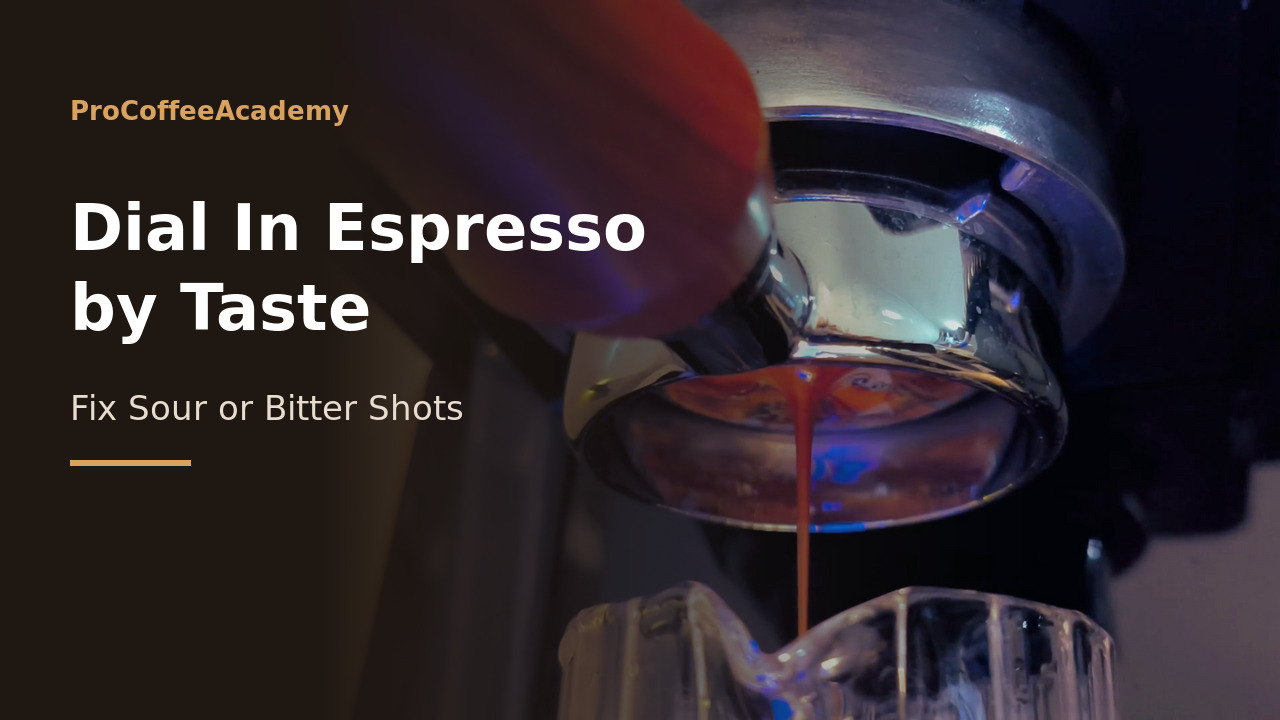 Dial In Espresso by Taste: Fix Sour or Bitter Shots